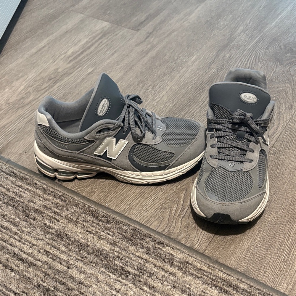 New Balance Charcoal and White Running Shoes
